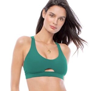 EBW X-Back Cutout Bralette Bikini Top in Tide